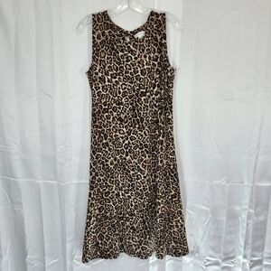 Susan Graver Size Small Leopard Print Sleeveless Dress